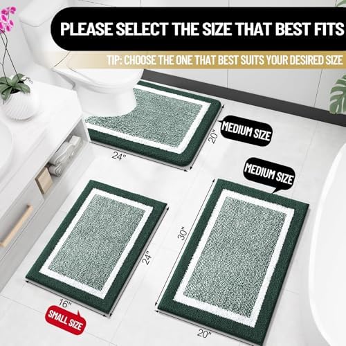 OLANLY Bathroom Rugs 30x20, Absorbent Microfiber Bath Rugs - Image 2
