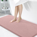 OLANLY Memory Foam Bathroom Runner Rugs 47x24, Long Bath Mats, Dusty Rose by OLANLY