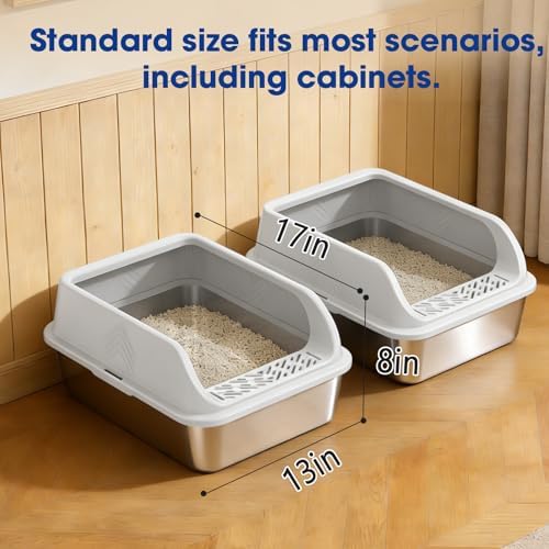 2 Pack Stainless Steel Litter Box - Image 6