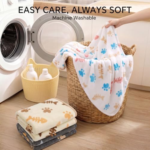 Luciphia 1 Pack 3 Blankets, Cute Cat Printed Fluffy Fleece Pet Blanket - Image 6