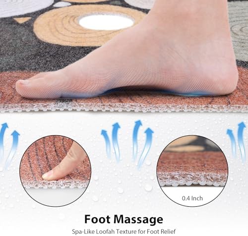 Square Shower Mat, Yonala 27 x 27 Inch Stylish Non Slip Shower Mats - Image 4