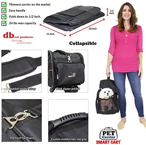 dbest products Pet Smart Cart Carrier, Soft Sided Collapsible Folding Travel Bag - Image 3