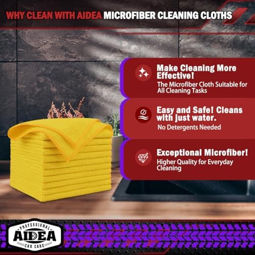 AIDEA Microfiber Cleaning Cloth-10PK, Microfiber Towels - Image 2