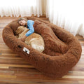 WROS Human Dog Bed, Waterproof Fluffy Faux Fur Orthopedic Floor Beds by WROS