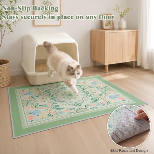Bienbee Cat Litter Mat, 2 Pack 48" x 36" Machine Washable - Image 3