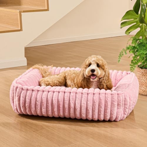 Medium Dog Bed Calming Cat Bed for Indoor Cats 24’’x20’’ Pink - Image 2