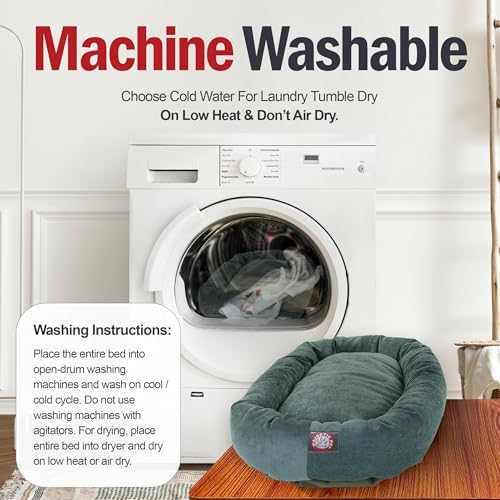 Majestic Pet 40 Inch Micro Velvet Calming Dog Bed Washable – Cozy Soft Round - Image 6