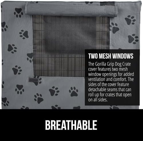 GORILLA GRIP Dog Crate Covers, Wire Kennel Topper, 42 in - Image 4