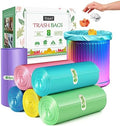 8 Gallon 330 Counts Clear Colorful Trash Bags Kitchen Garbage Bags by Teivio by Teivio