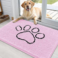 OLANLY Dog Door Mat for Muddy Paws 36x24, Paw Print Design Chenille Mud Mat by OLANLY