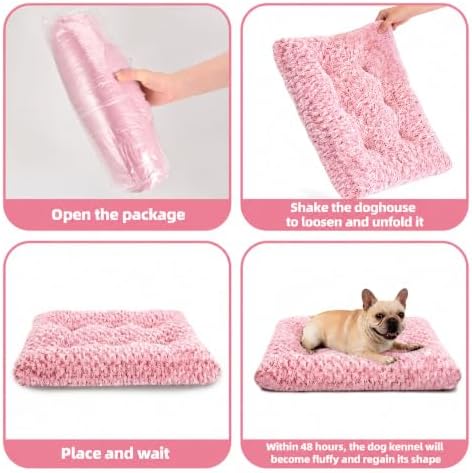 Dog Bed Large Size, Plush Washable Pet Bed Mat, Dog Crate Bed 35"x23" - Image 7