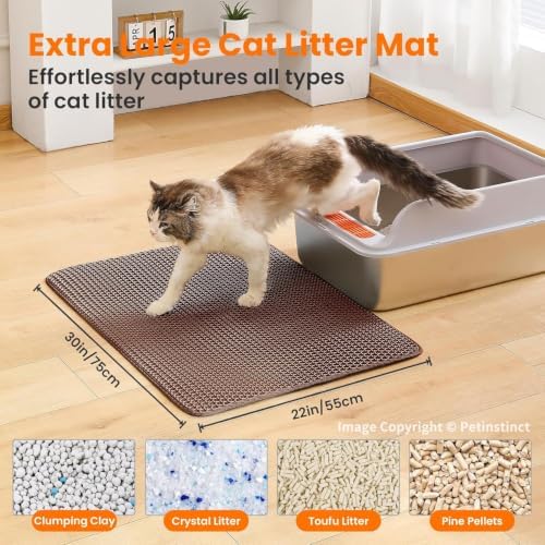 Extra Large Cat Litter Mat, Double Layer Honeycomb - Image 2
