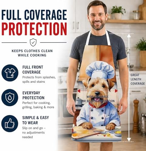 Caroline's Treasures Wheaten Terrier The Chef Apron Cooking Kitchen Server - Image 3