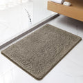 Chenille Bathroom Rug 24"x36" Taupe, Non-Slip Plush Bath Mat by Kildoss