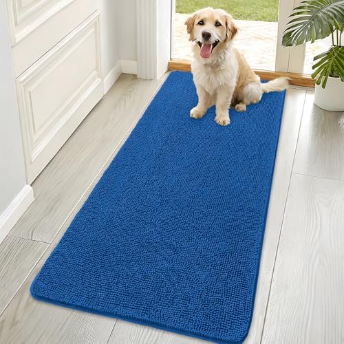 OLANLY Dog Door Mat for Muddy Paws 70x35, Super Absorbent Chenille Mud Mat by OLANLY