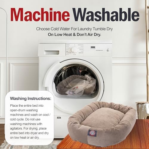 Majestic Pet 24 Inch Micro Velvet Calming Dog Bed Washable – Cozy Soft Round - Image 6
