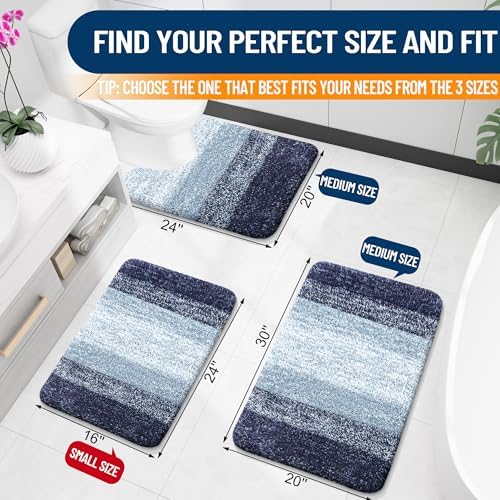 OLANLY Bathroom Runner Rug 47x17, Extra Soft Absorbent Microfiber Bath Rugs - Image 2