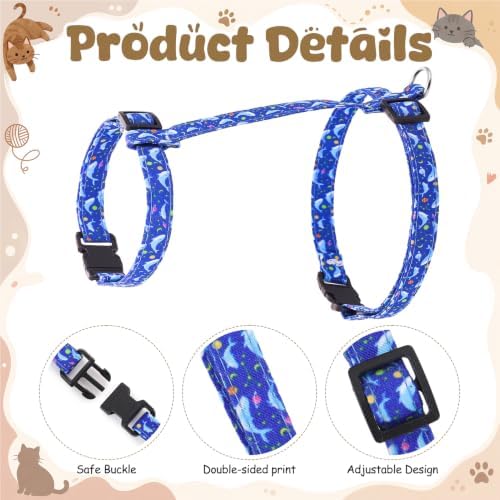2 Pack Cat Harness and Leash, Escape Proof Adjustable Kitten Harness - Image 2