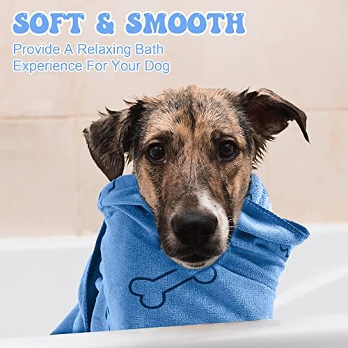 Peryiter 8 Pcs Dog Towels Pet Bath Drying Towels 55 x 28 Inches Large Absorbent - Image 5