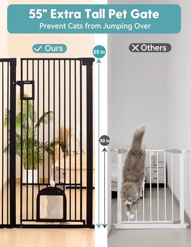No Pawblems 55" Extra Tall Pet Gate - Image 2