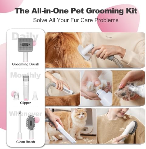 Afloia 6-in-1 Dog Grooming Kit, Pet Grooming Vacuum - Image 2