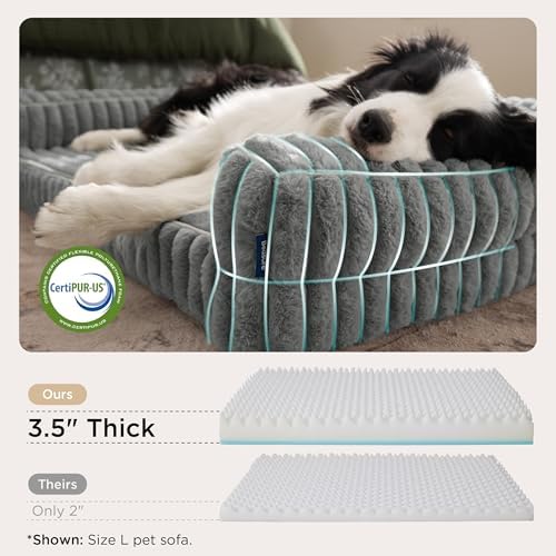 Bedsure ComfyFleece® Memory Foam Orthopedic Dog Beds Large Sized Dog 35" - Image 4