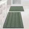 H.VERSAILTEX Bath Mat Set, 2 Piece Bath Mats Non Slip Thick Soft Chenille by HVERSAILTEX