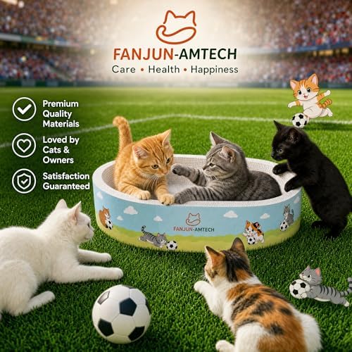 Cardboard Cat Scratcher Bed for Indoor Cats, Large Cat Scratching Board - Image 6