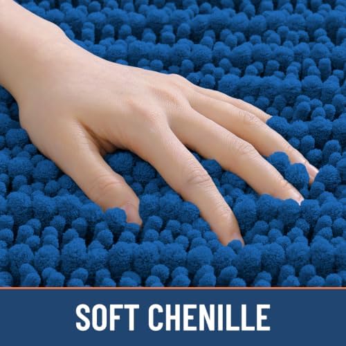 Smiry Bathroom Rugs 30X20, Extra Soft Rubber Backing Chenille Bath Mats - Image 4
