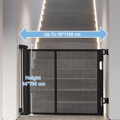 Retractable Baby Gates for Stairs& Doorways, Extends to 55" - Image 2