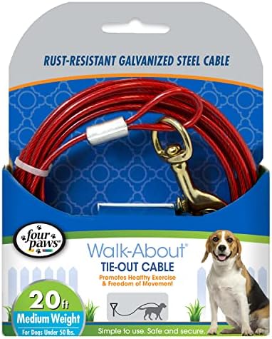 Four Paws Medium Weight Dog Tie Out Cable by FourPaws