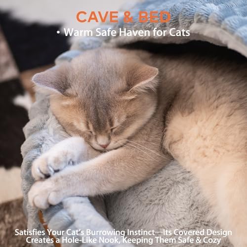 CHEERPALS Cat Cave Bed for Indoor Cats Covered Hooded Pet Bed - Image 2