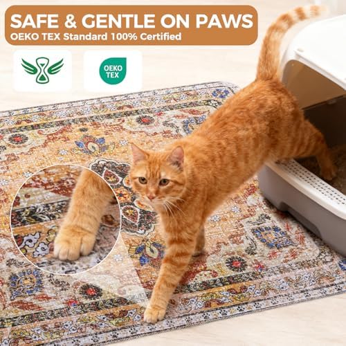 Homimp Cat Litter Mat, Litter Trapping Mat 2 Pack, Contains Mess from Box - Image 3