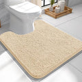 OLANLY Toilet Rugs U-Shaped 24x24, Soft Absorbent Chenille Contour Rugs by OLANLY