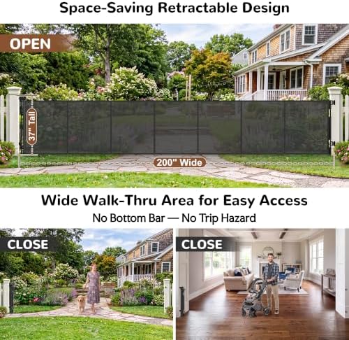 GRENFU 200" Extra Wide Retractable Baby Gates - Image 3