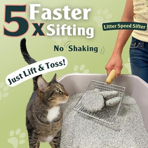Sprinkle & Sweep: Litter Box Deodorizer Bundle: 8oz Bag, Speed Sifter, 24oz - Image 3