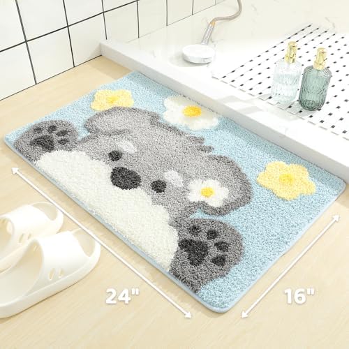 Molesun Schnauzer Bath Mat 16x24, Soft Absorbent Microfiber Bath Rugs - Image 2