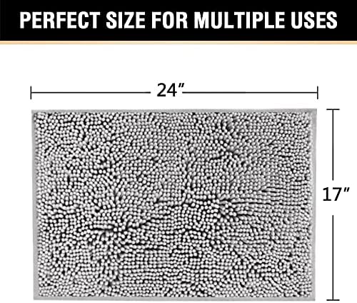 H.VERSAILTEX Chenille Bath Mat Thick Soft Absorbent - Image 2