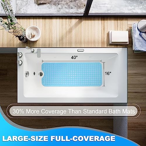 Bathtub and Shower Mats, 40x16 Inch Extra Large Non Slip Soft Bath Tub Mat - Image 4