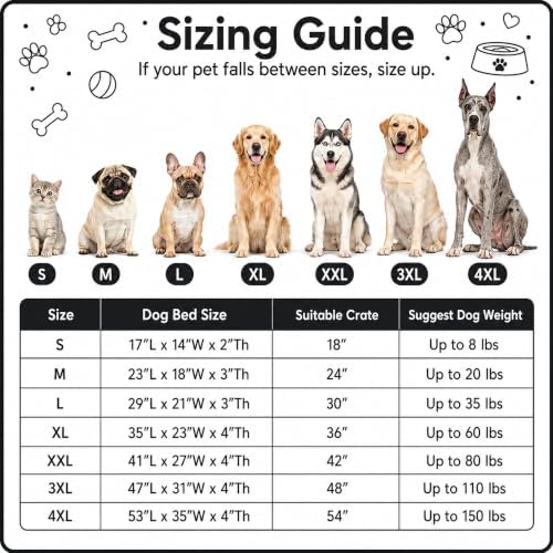 Dog Bed Large Size, Plush Washable Pet Bed Mat, Dog Crate Bed 35"x23" - Image 2