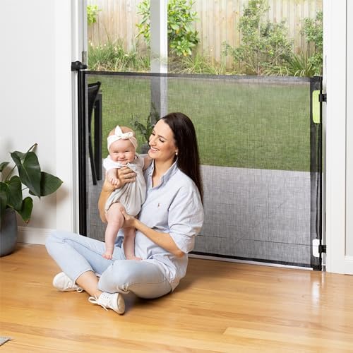 Retractable Baby Gate Perma Child Safety 41" Tall x 71” Wide, by PermaChildSafety
