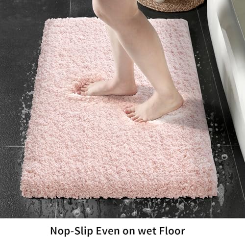 Disolla Sakura Pink Bathroom Runner Rug 24x59, Soft Plush Large Bath Mat - Image 3