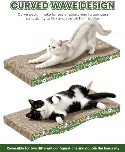 TIMHAKA 2 Pack Cat Scratching Board World Cup Design, Double-Sided Use - Image 4