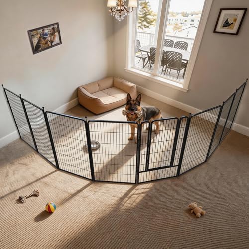FXW Rollick Dog Playpen with Fence-to-Wall Anchors, 8 Panels - Image 2