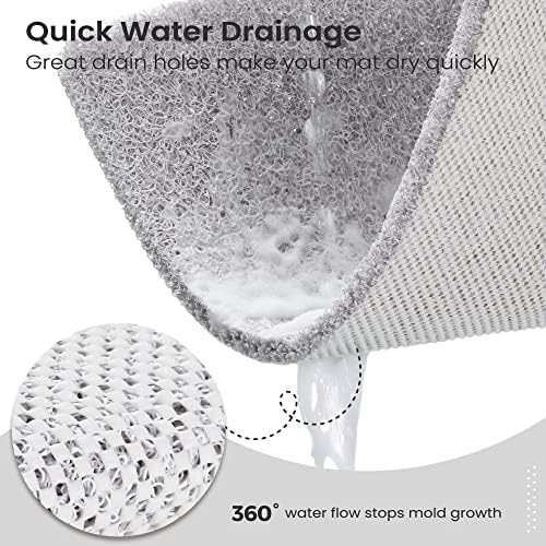 Nonslip Bathtub Mat, Anti Slip Bath Mat 0.6" Extra Thick, Quick Dry Bath Tub - Image 5
