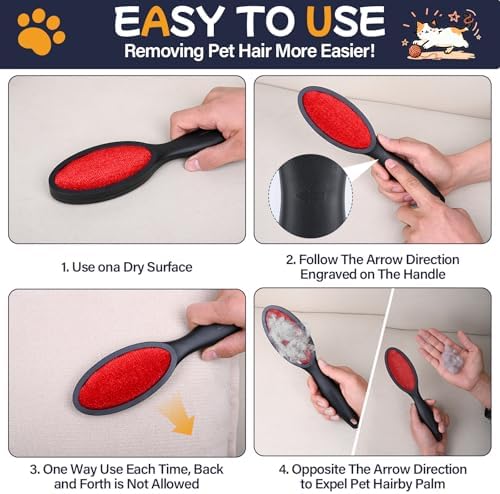 Lint Brush for Pet Hair, Double Sided Reusable Lint Remover, 2 Pack - Image 4