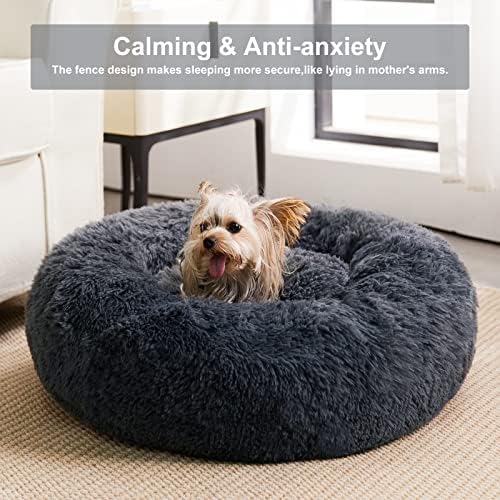 WNPETHOME Small Round Calming Dog Bed Cat Bed - Image 3