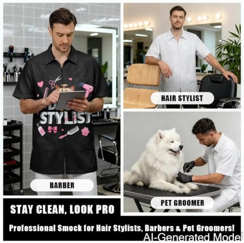 Dog Grooming Smock for Women & Men Water & Hair Repellent - Image 4