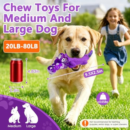 Fuufome Dog Chew Toys for Aggressive Chewers, Tough for Medium Large Breed - Image 2