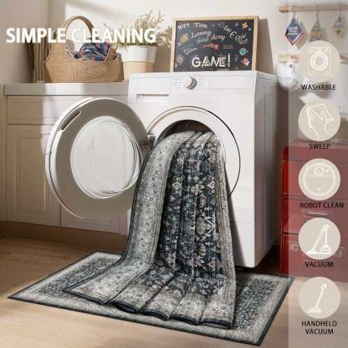 Floral Entryway Runner Rug 2x4 for Kitchen Bathroom - Image 5